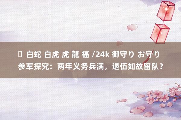 ✨白蛇 白虎 虎 龍 福 /24k 御守り お守り 参军探究：两年义务兵满，退伍如故留队？